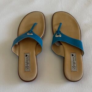 NWOT Brighton “Jojo” sandals, size 8 in turquoise.  Gorgeous - never worn.